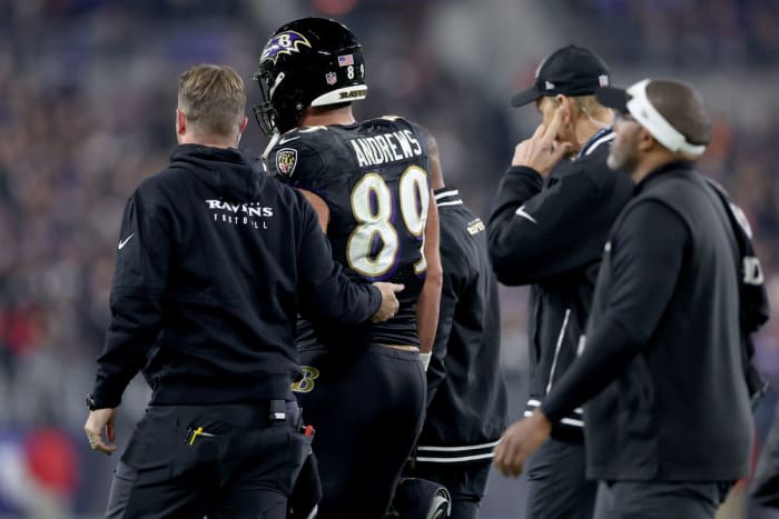 Ravens head coach John Harbaugh says there's an outside chance Mark Andrews will return from injury this season.